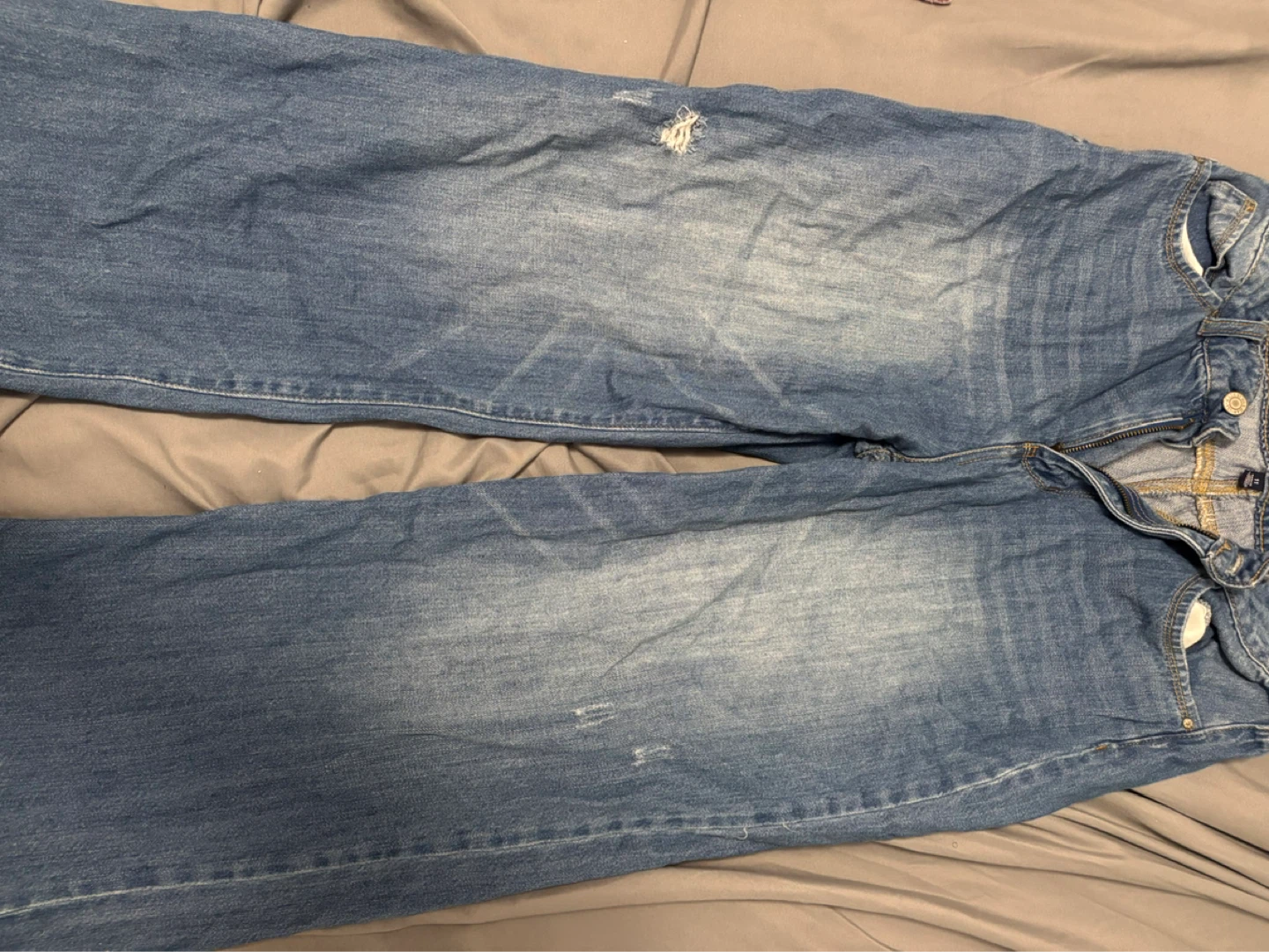 Blue Denim Baggy Jeans