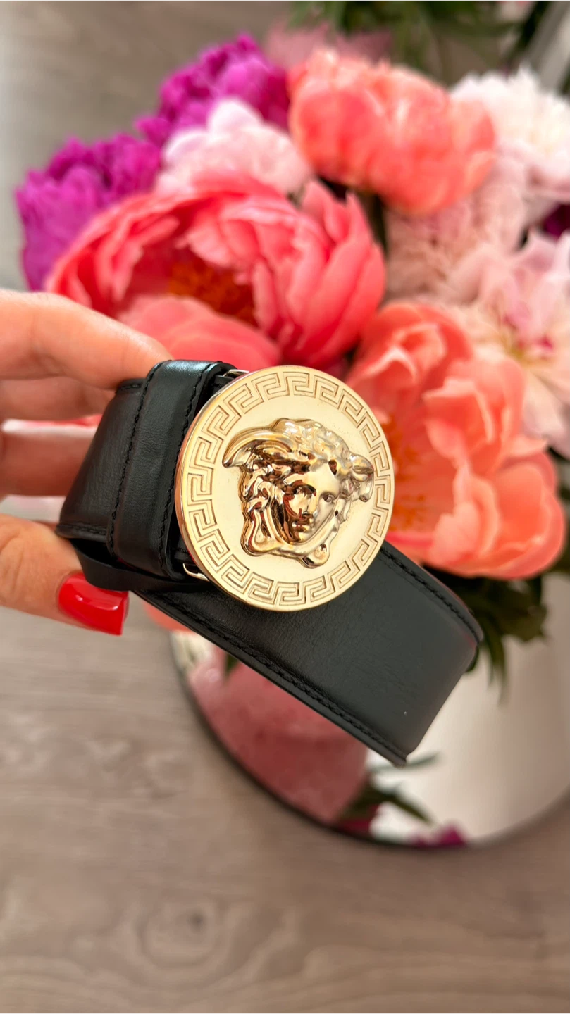 Authentic Versace Medusa Head Buckle Belt 65/26