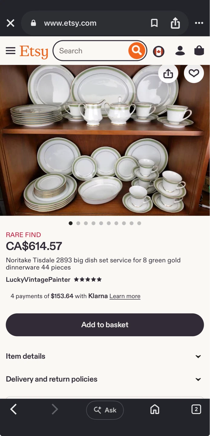 Noritake Tisdale 2893 Dish Set - 44 Pieces - photo 2