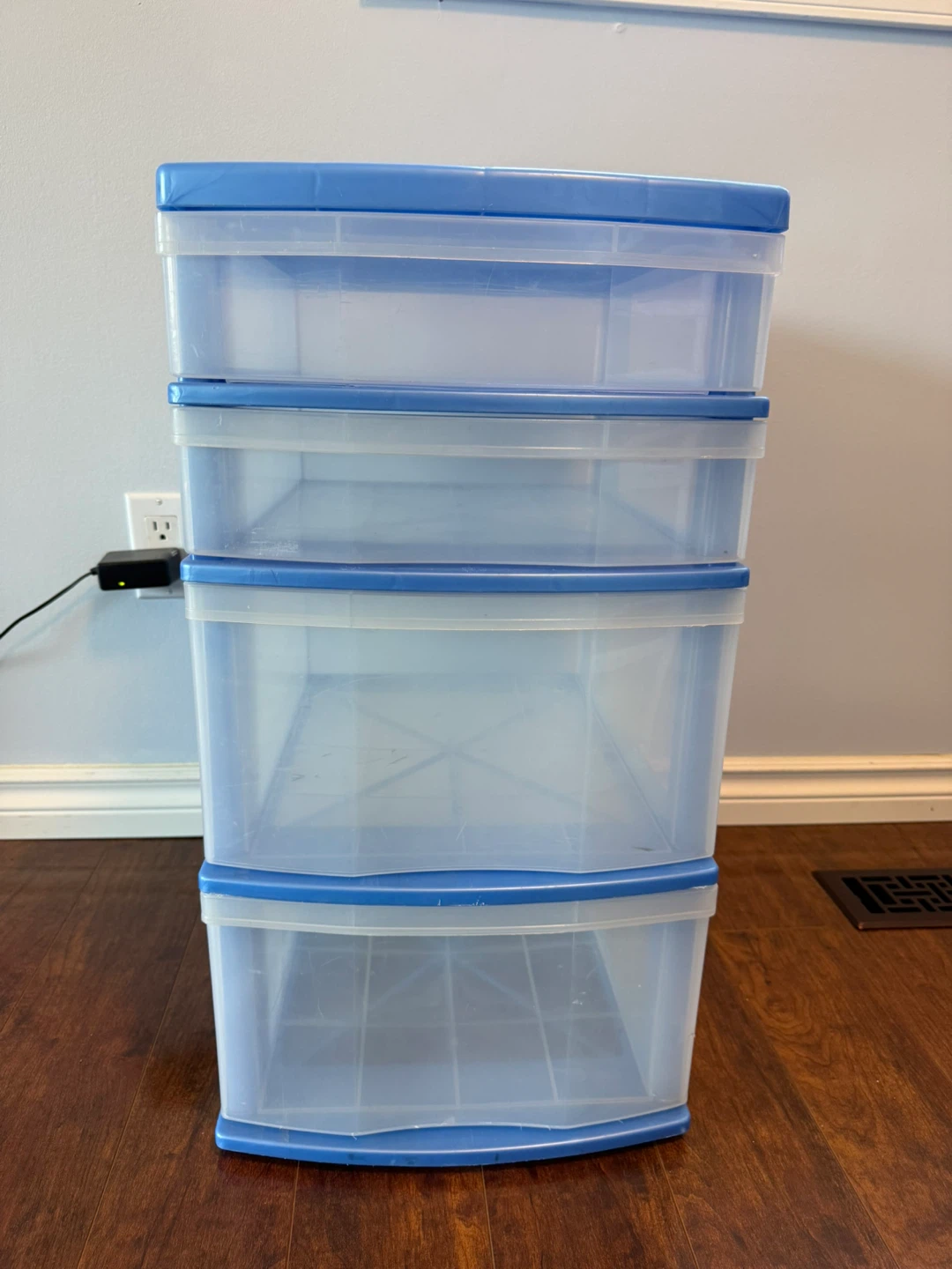 Gracious Living 4-Drawer Plastic Storage Tower Organizer