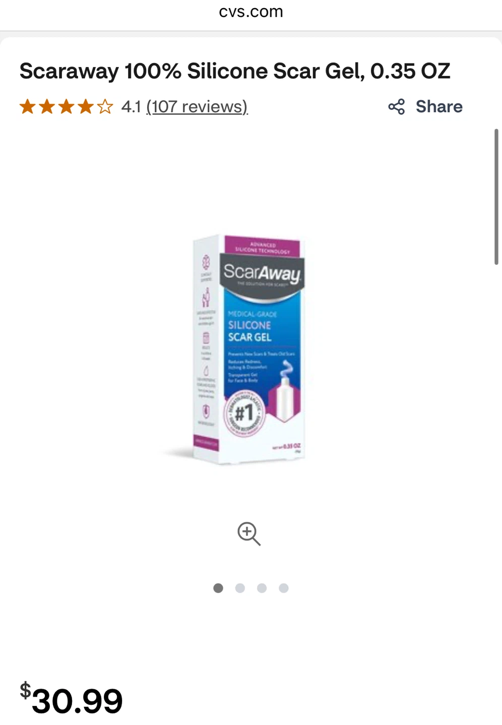 ⚽ ScarAway Medical-Grade Silicone Scar Gel