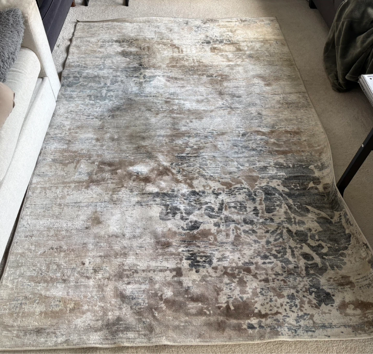 Modern Area Rug / Carpet 5’3” x 7’7” – Light Brown & Grey - photo 2