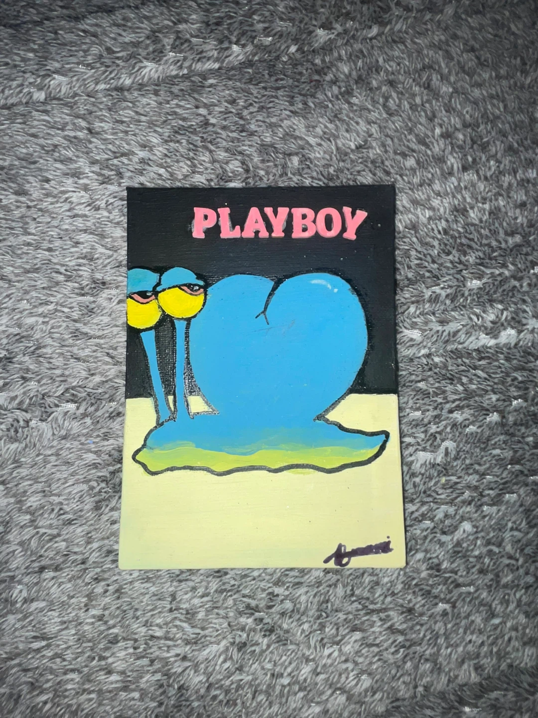 ⚽️Playboy Gary The Snail Small Canvas- Made by me