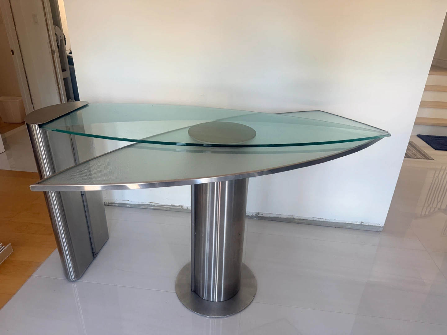 Glass & Stainless Steel Console/Bar Table or Kitchen Island - photo 2