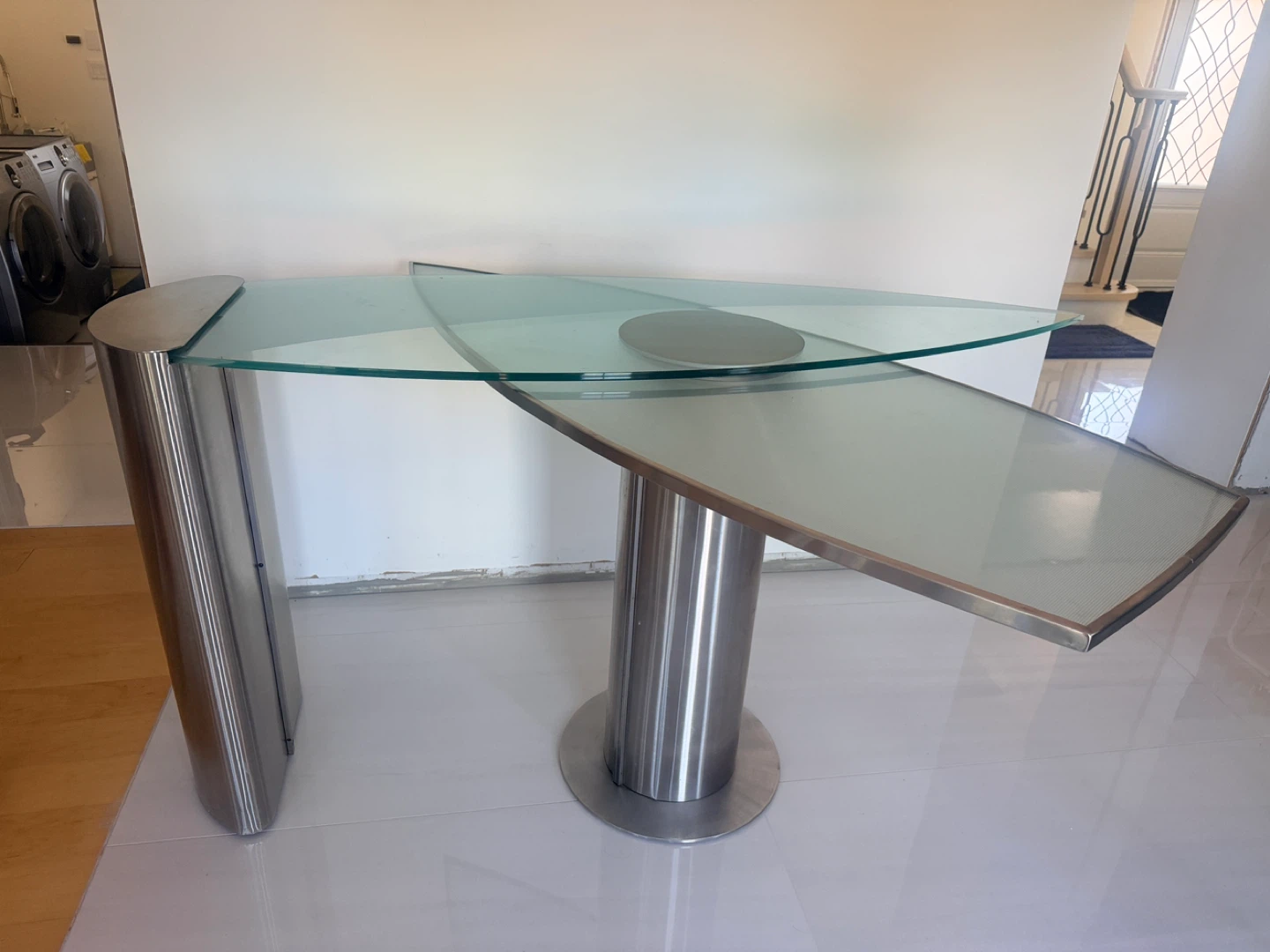Glass & Stainless Steel Console/Bar Table or Kitchen Island - photo 3