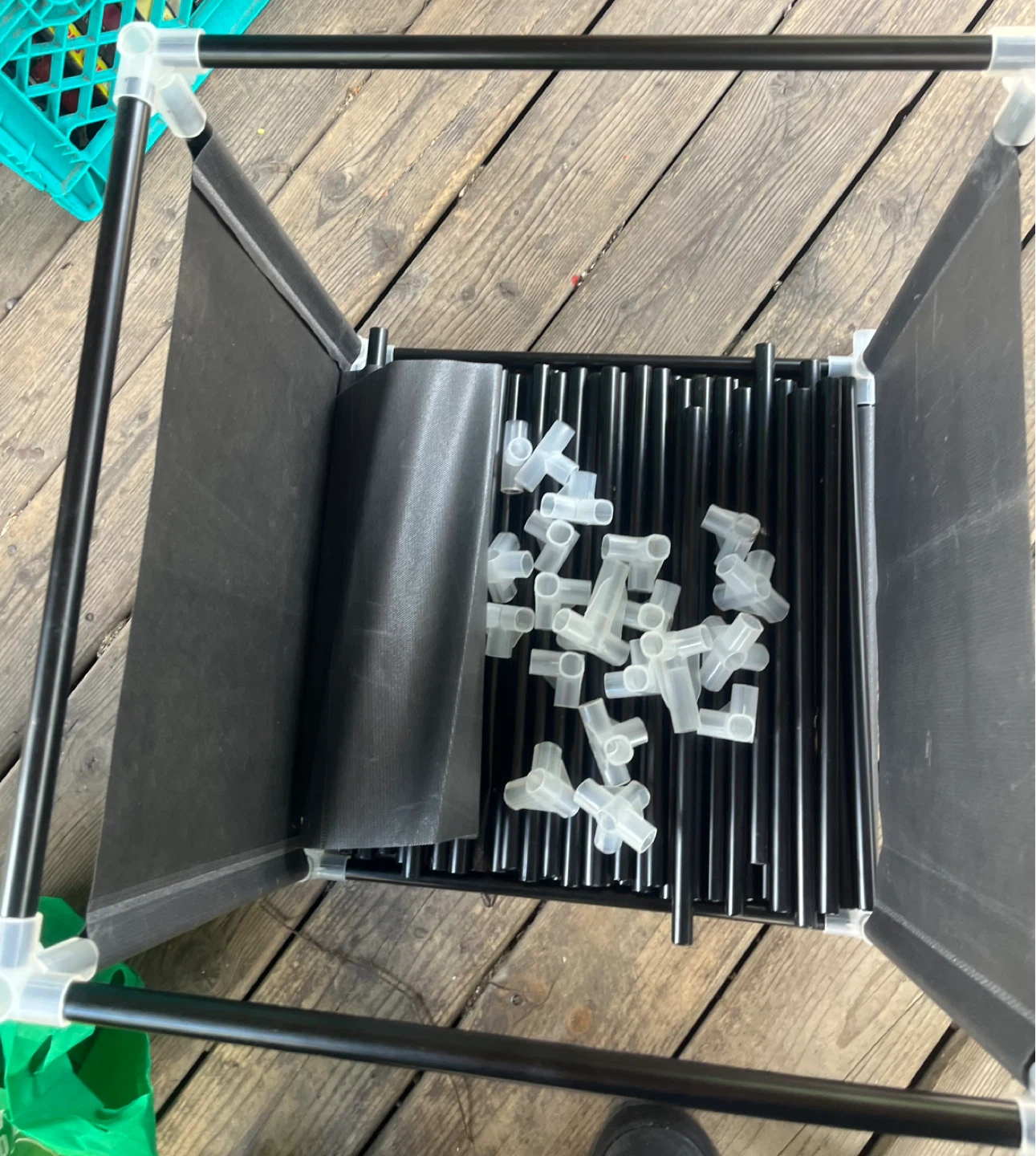 Black Fabric Storage Cube Parts