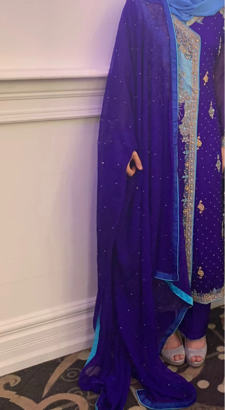 Blue Desi wedding outfit - photo 2