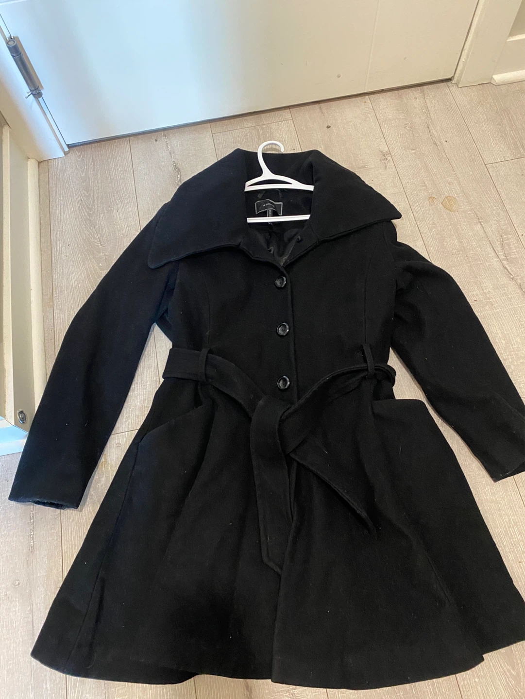 Black Women's Wool Blend Coat - photo 2