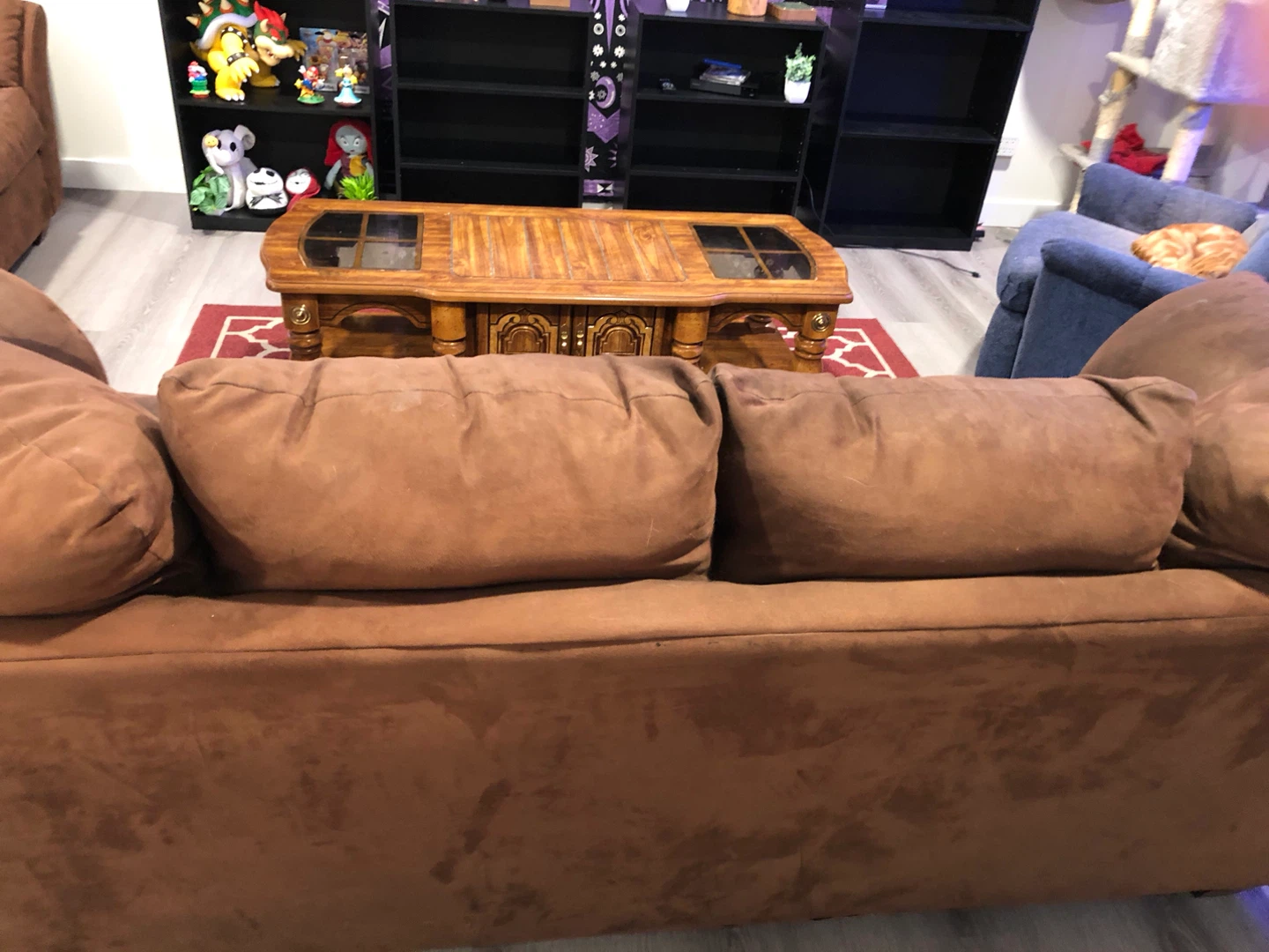 Brown Suede Sofa - photo 2