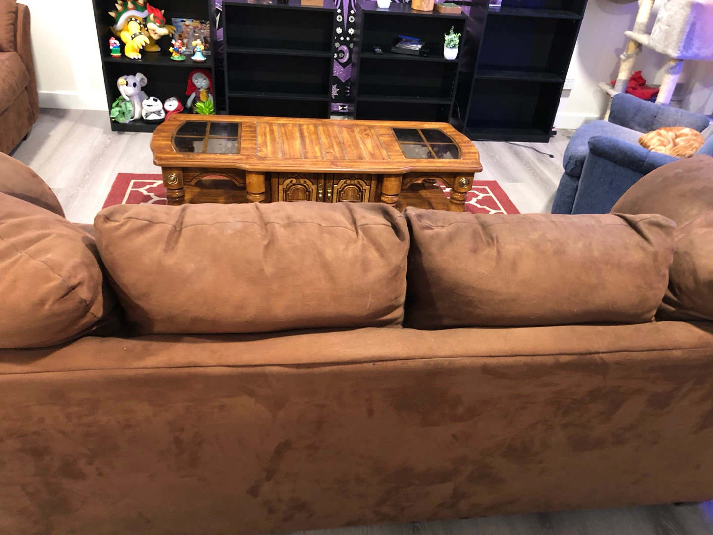 Brown Suede Sofa