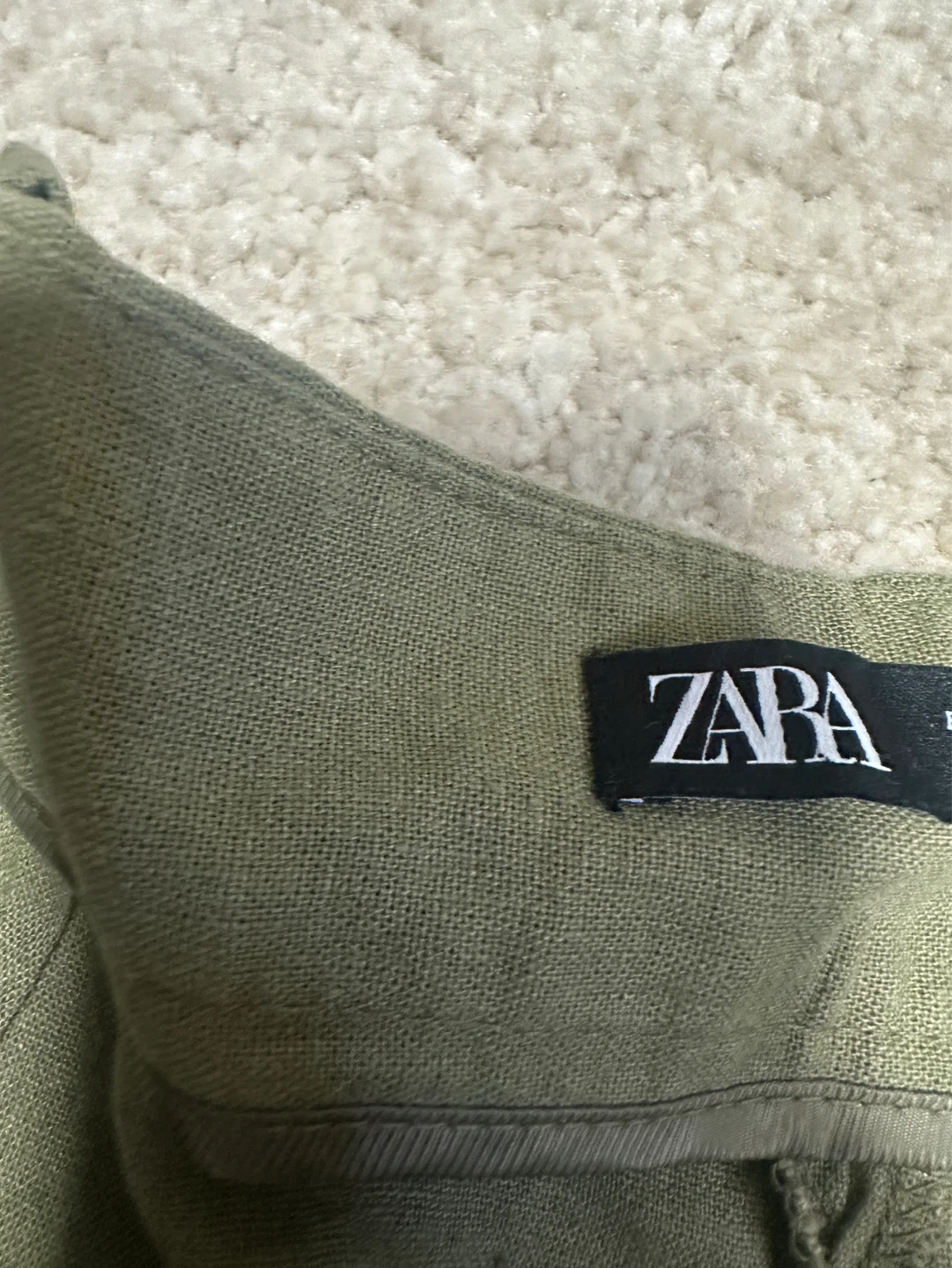 ZARA Green Cropped Wide Leg Pants - photo 2