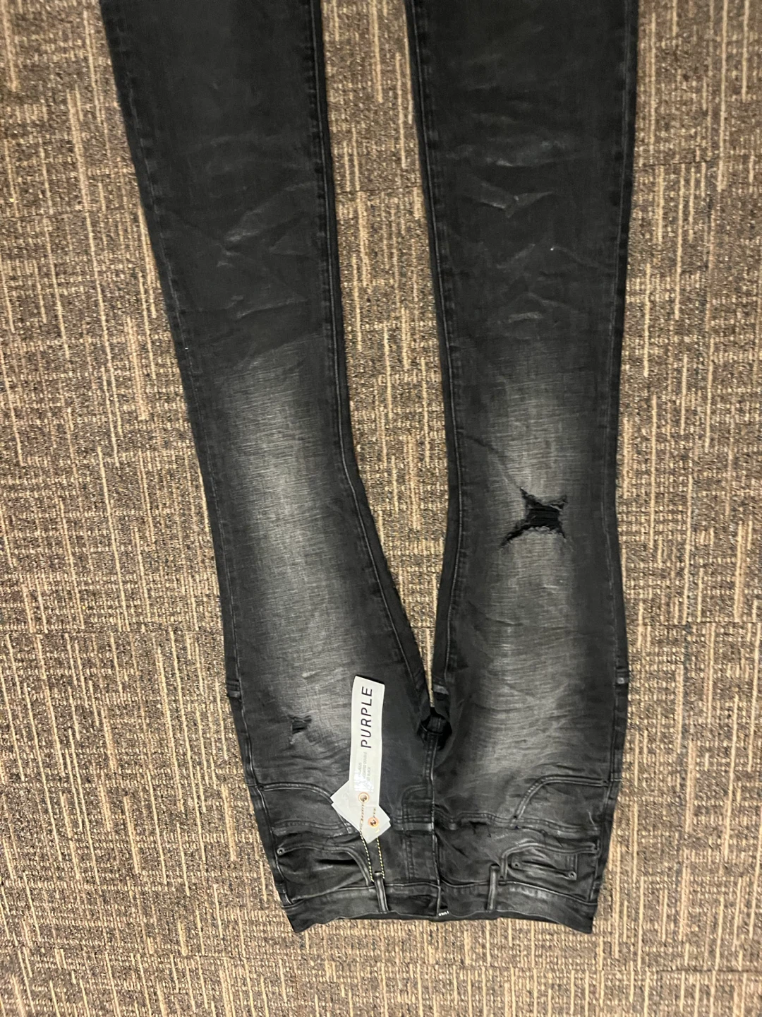Purple Brand Black Distressed Flare Jeans - photo 2