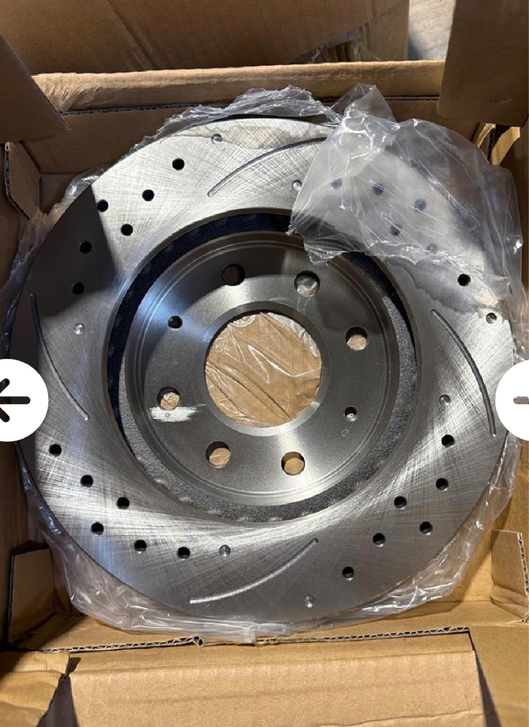 Drilled and Slotted Brake Rotor Set with Pads - photo 3