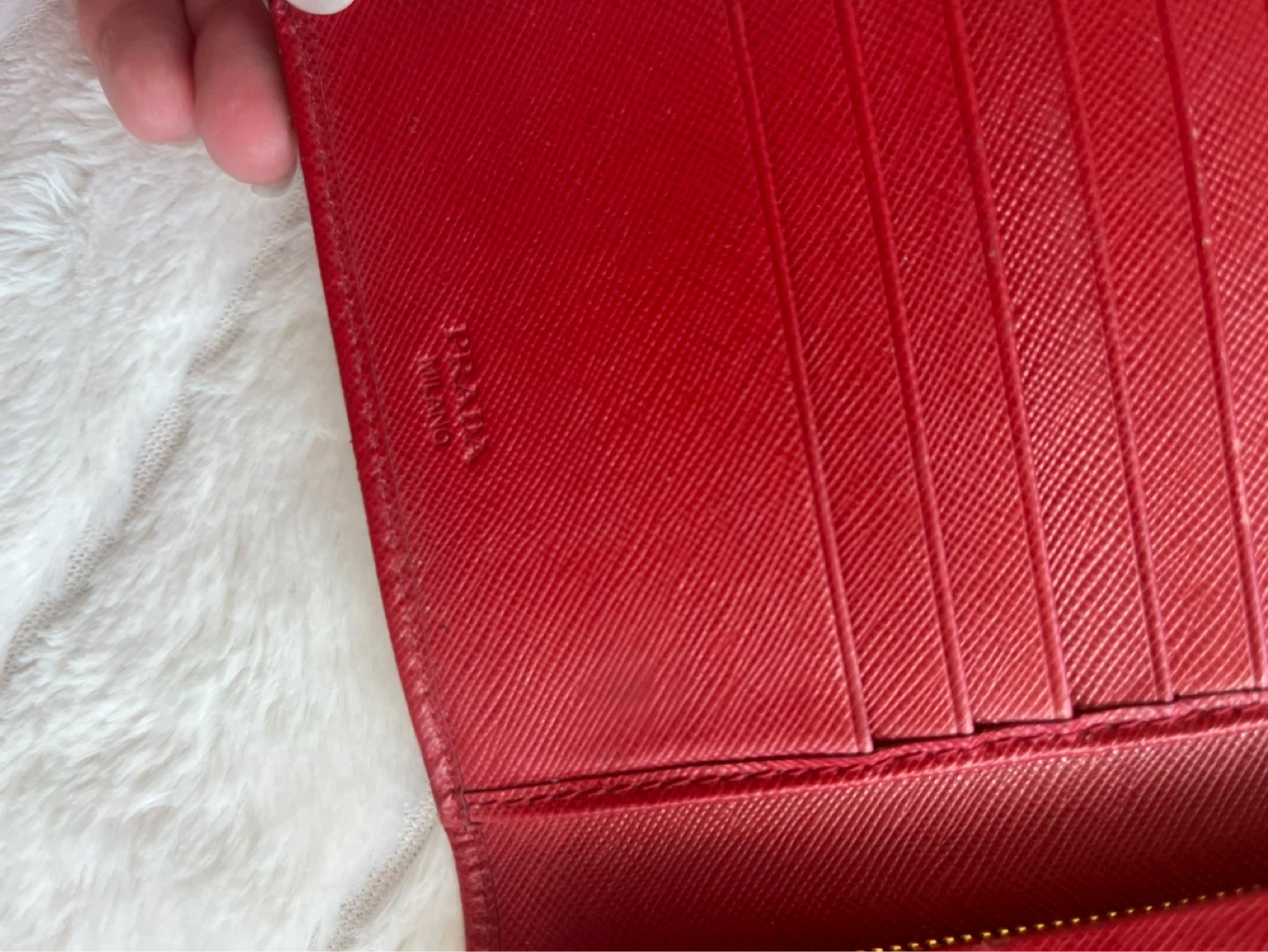 Cherry Red Prada Continental Wallet - photo 4