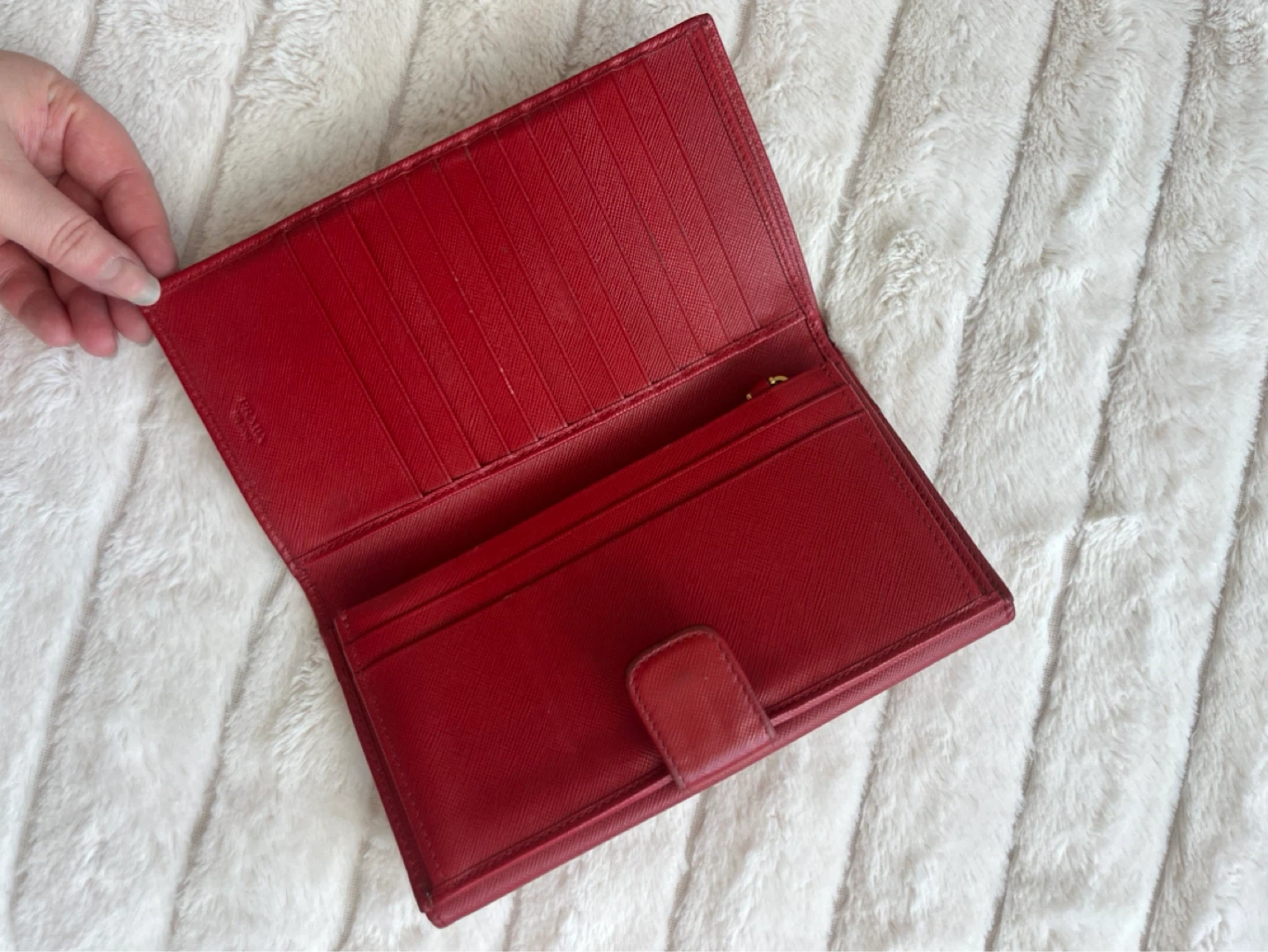 Cherry Red Prada Continental Wallet - photo 5