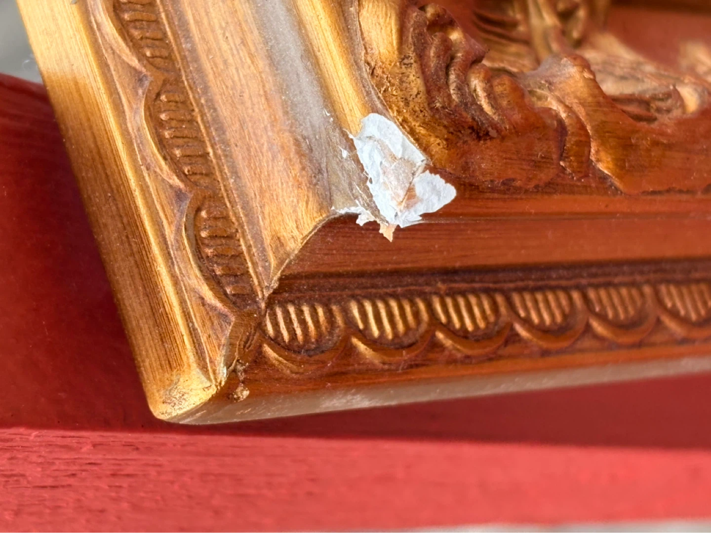 Gold Ornate Picture Frame with Swan Scene Painting ⚽️⚽️ - photo 2