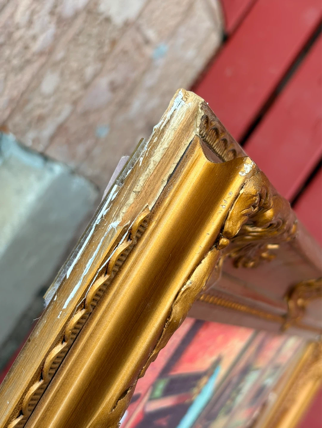 Ornate Gold Framed Painting (cute storefront painting!) ⚽️⚽️ - photo 4