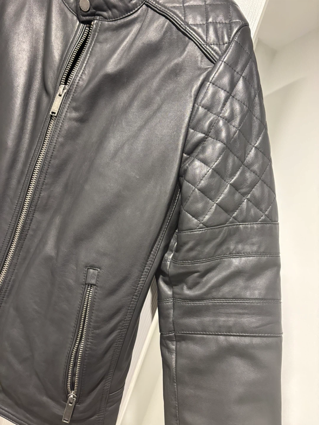 DANIER Black Leather Jacket - Size L - photo 3