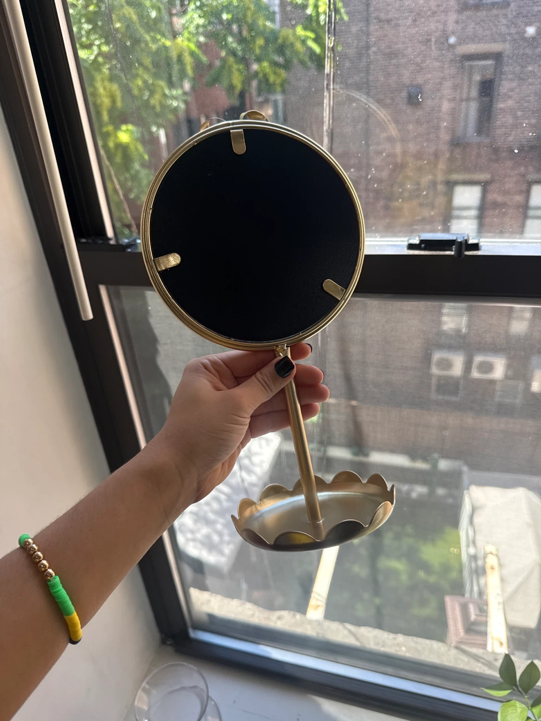 Gold Vanity Mirror with Tray - photo 3