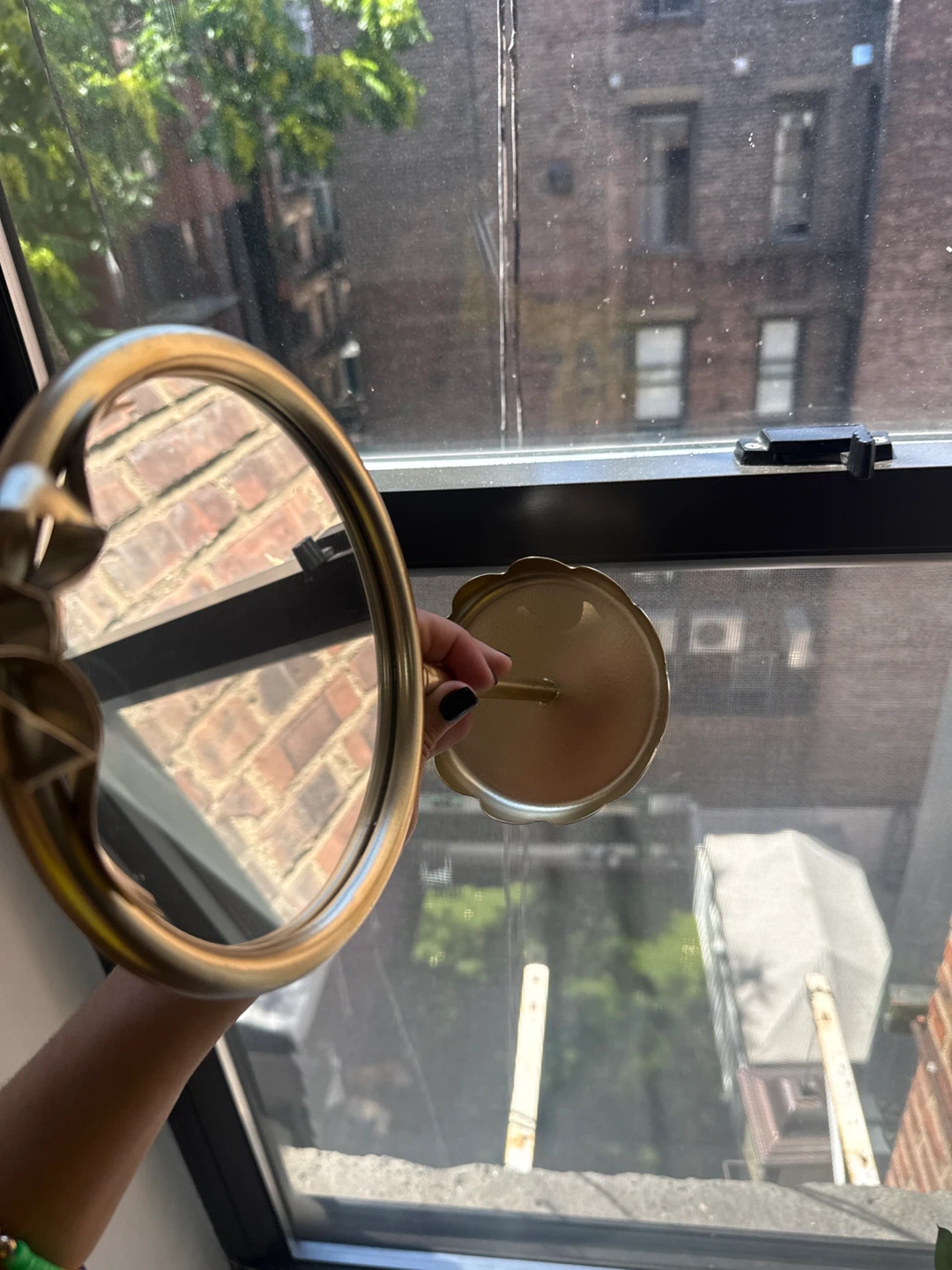Gold Vanity Mirror with Tray - photo 4