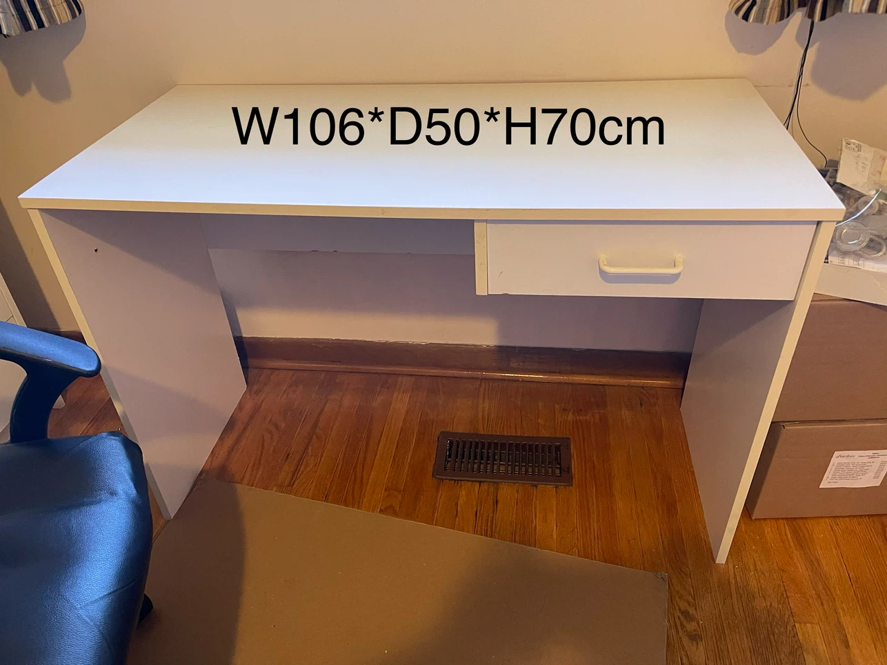 White Desk with Drawer
