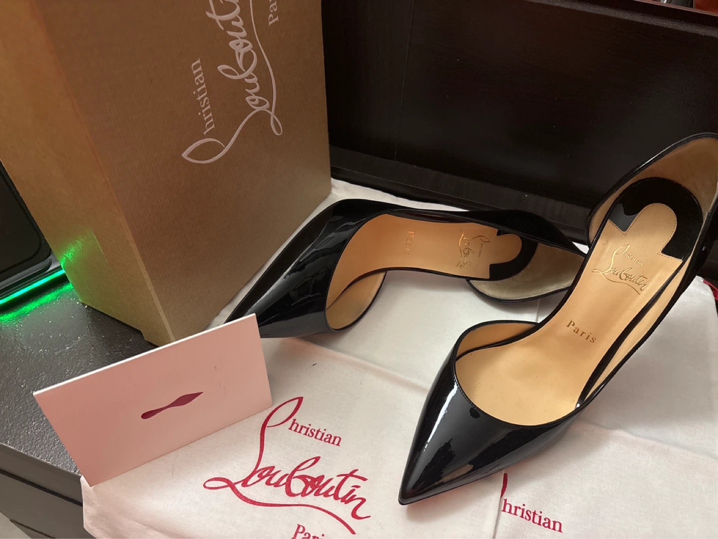 Christian Louboutin Black Patent Leather Heels - photo 2