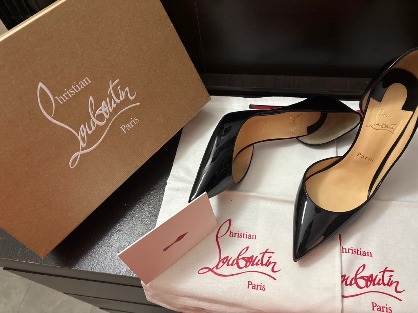 Christian Louboutin Black Patent Leather Heels - photo 3