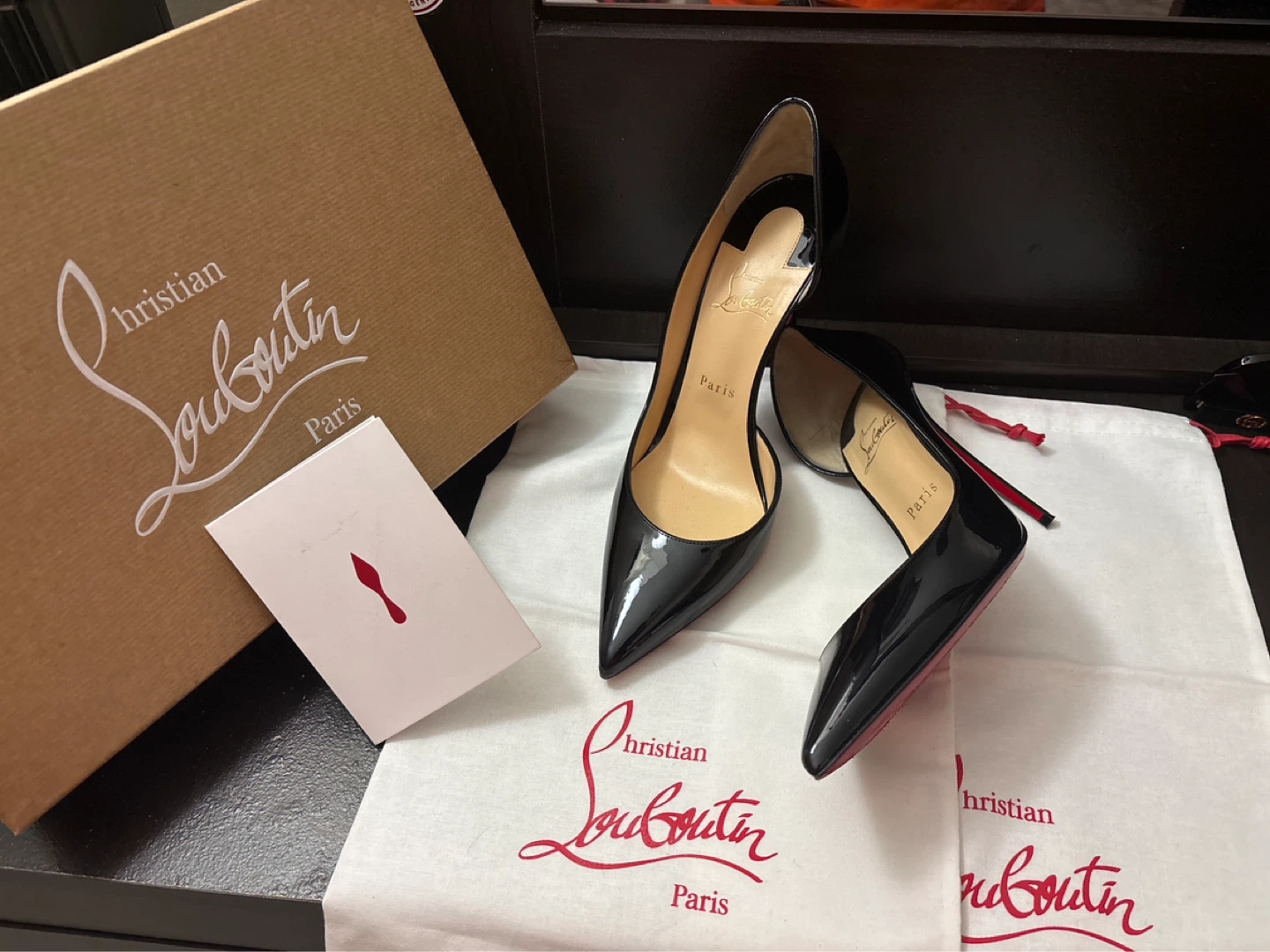 Christian Louboutin Black Patent Leather Heels - photo 4