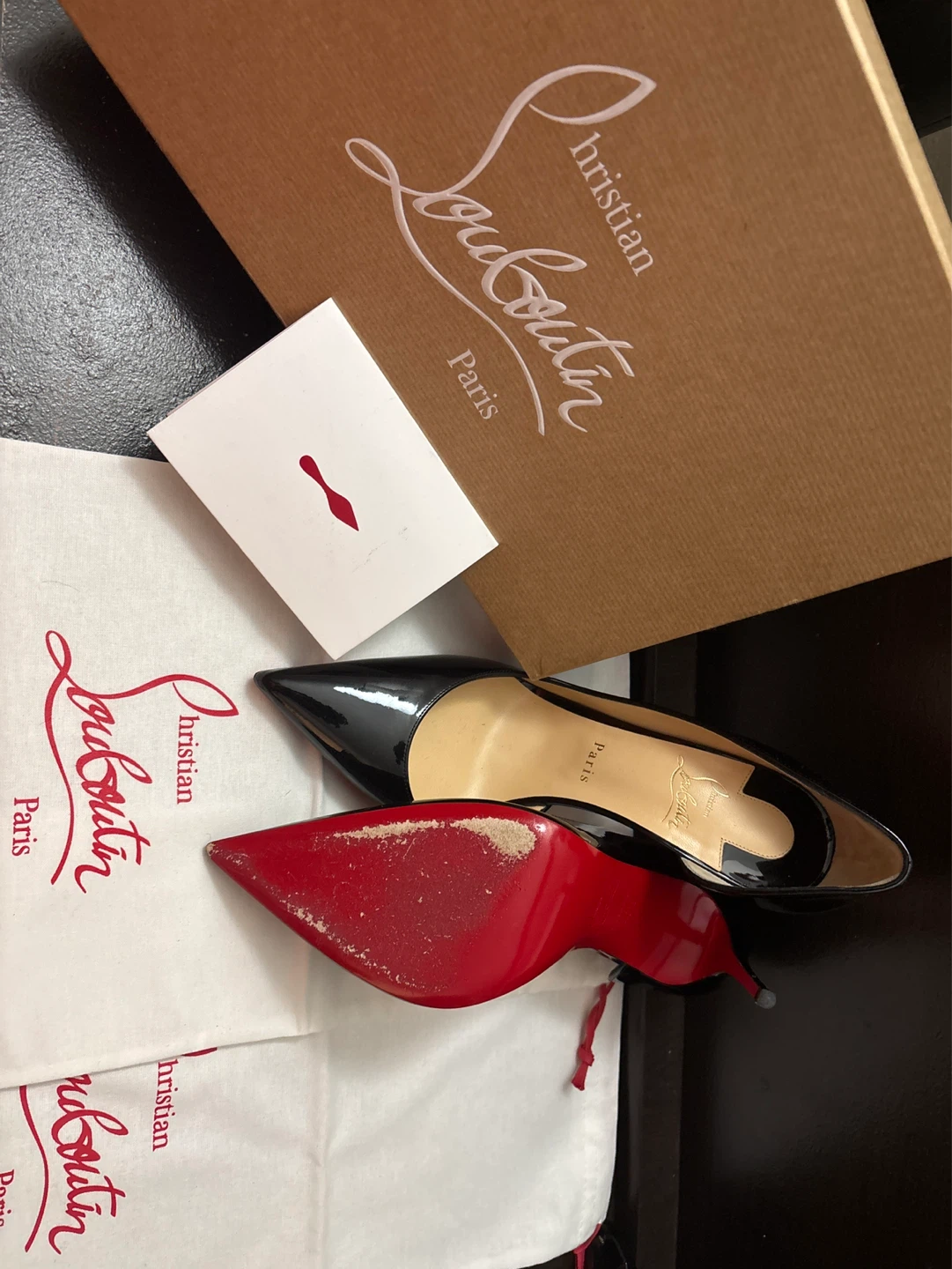 Christian Louboutin Black Patent Leather Heels - photo 5