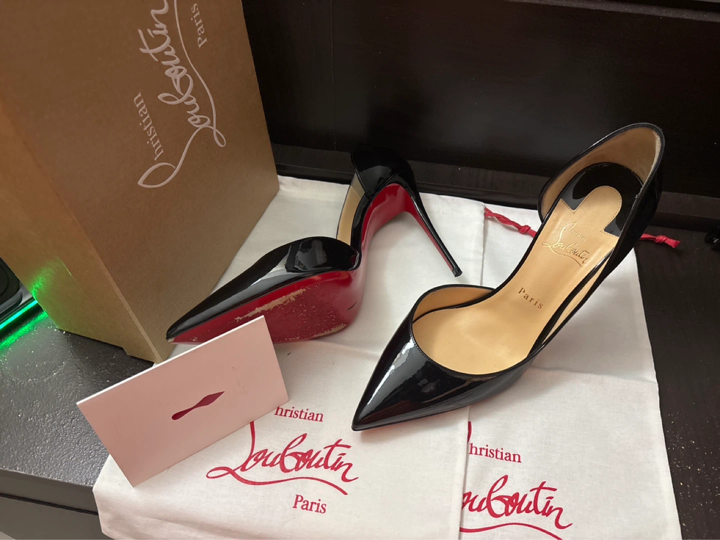 Christian Louboutin Black Patent Leather Heels