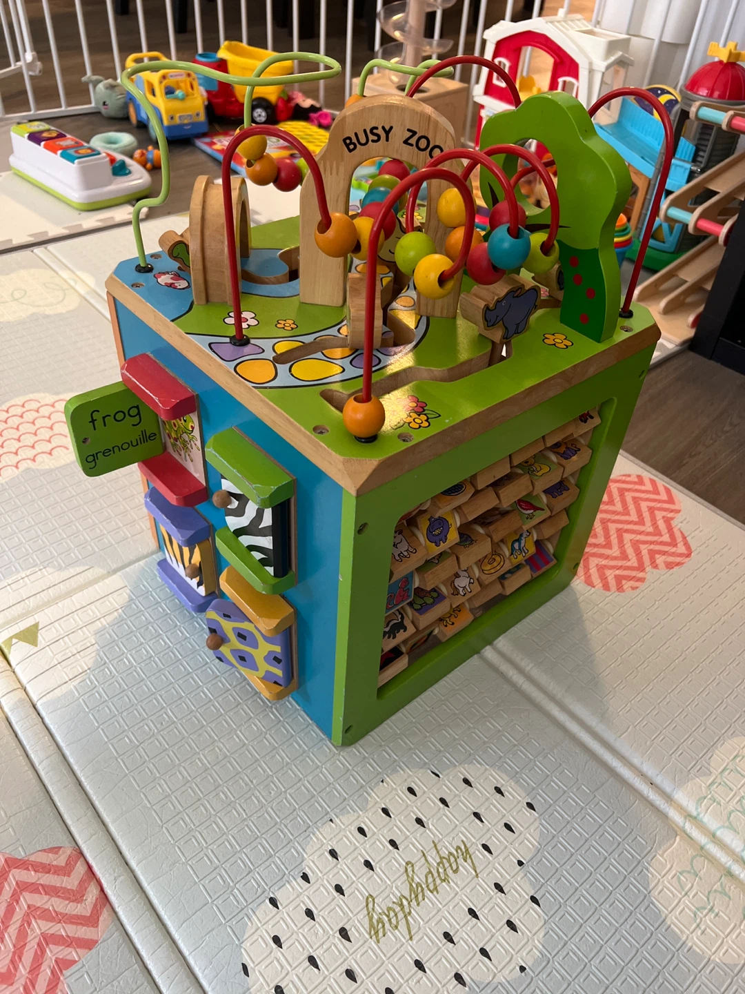 Busy Zoo Wooden Activity Cube Toy