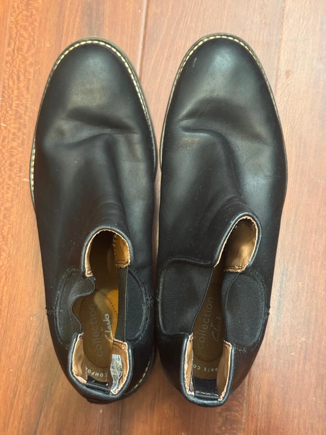 Clarks Black Leather Chelsea Boots - photo 2