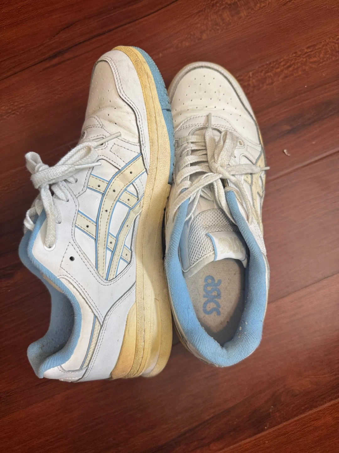 Asics White and Blue Athletic Shoes - photo 4