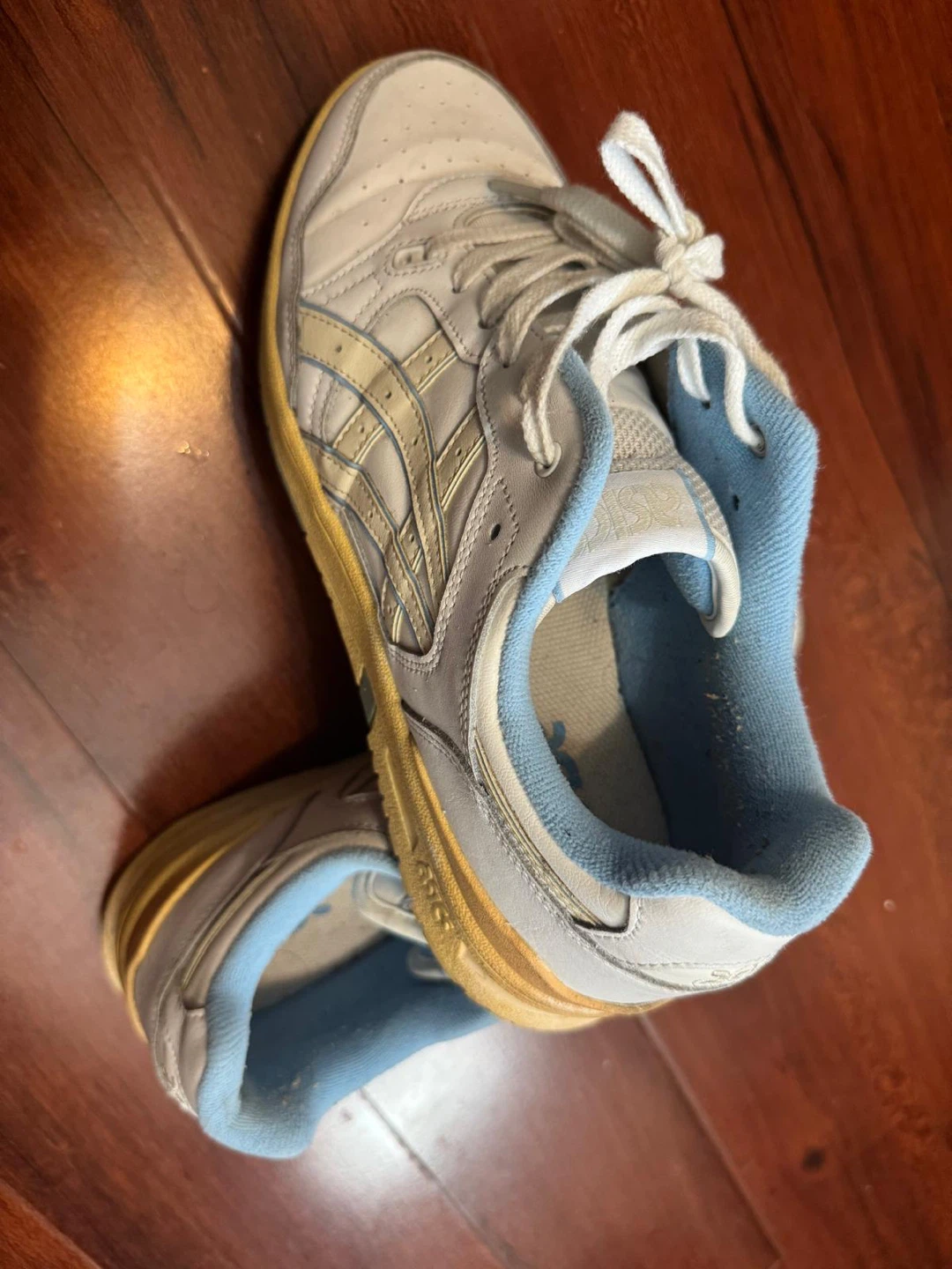 Asics White and Blue Athletic Shoes - photo 3