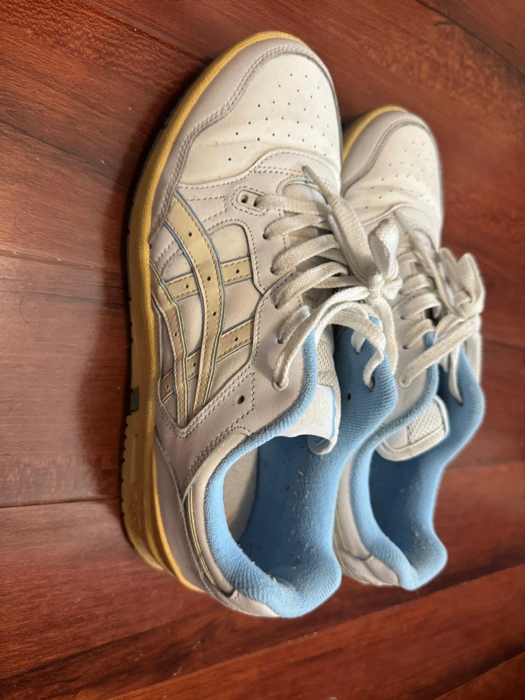 Asics White and Blue Athletic Shoes - photo 2