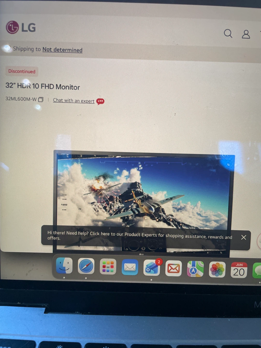 LG 32" HDR 10 FHD Monitor 32ML600M-W⚽️