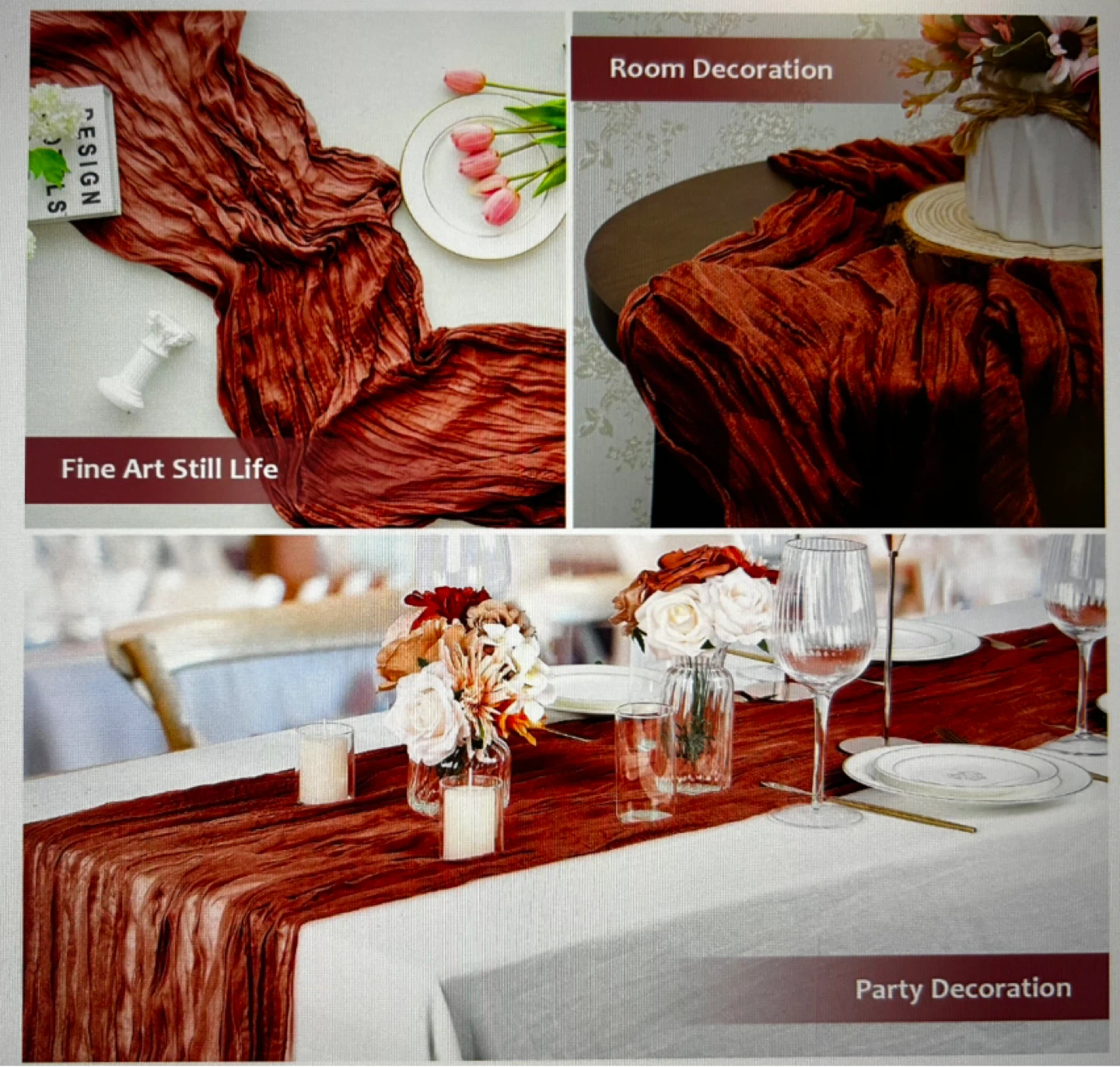 Cheeselcloth Table Runner (2 Pack) - photo 4