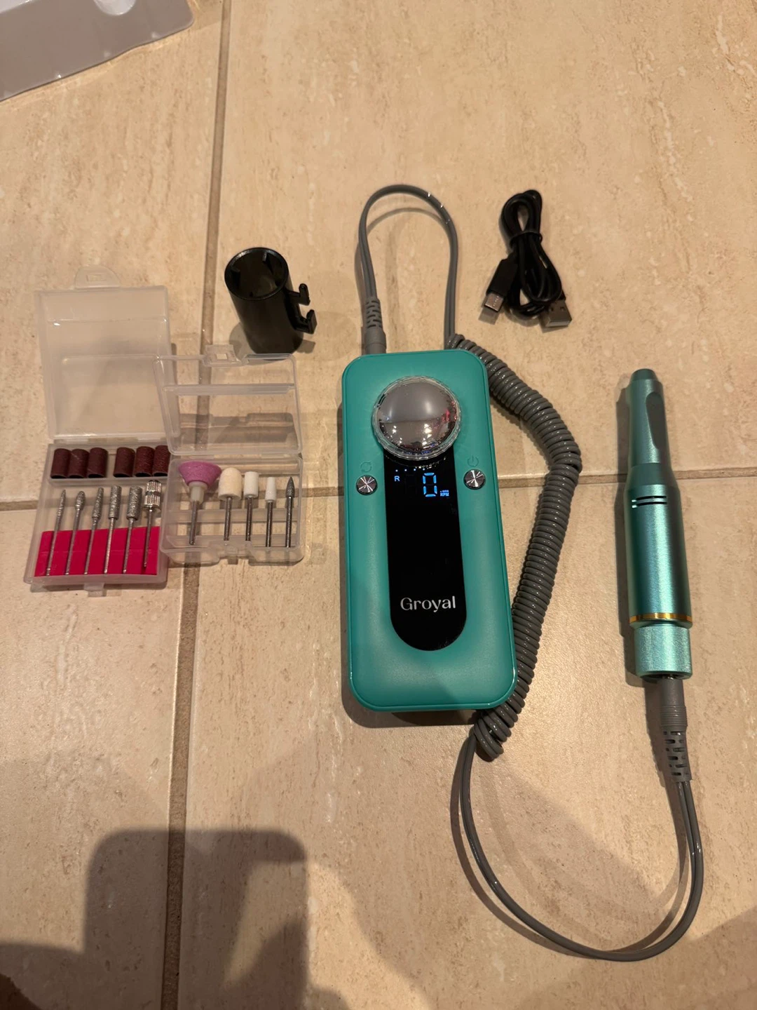 Groyal Electric Nail Drill Kit Teal - photo 2
