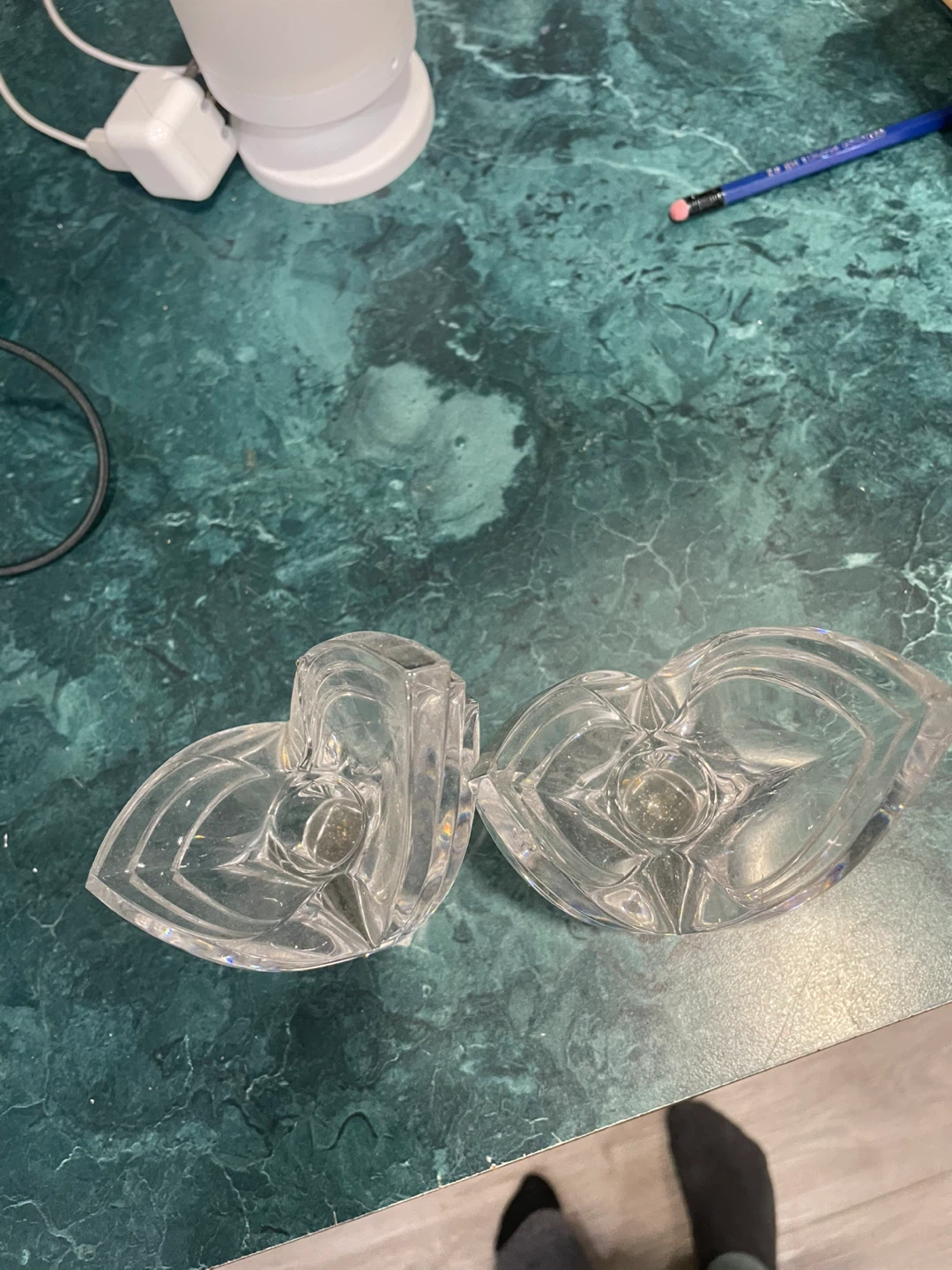 Set of 2 Crystal Vases candle holders - photo 2