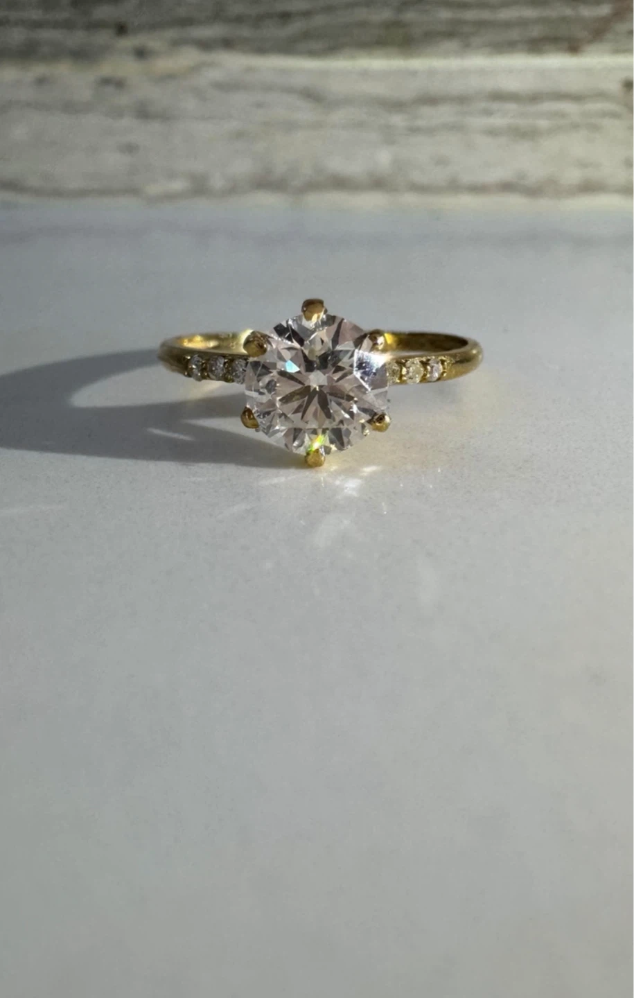 1.04ct Round Brilliant Cut Diamond Engagement Ring