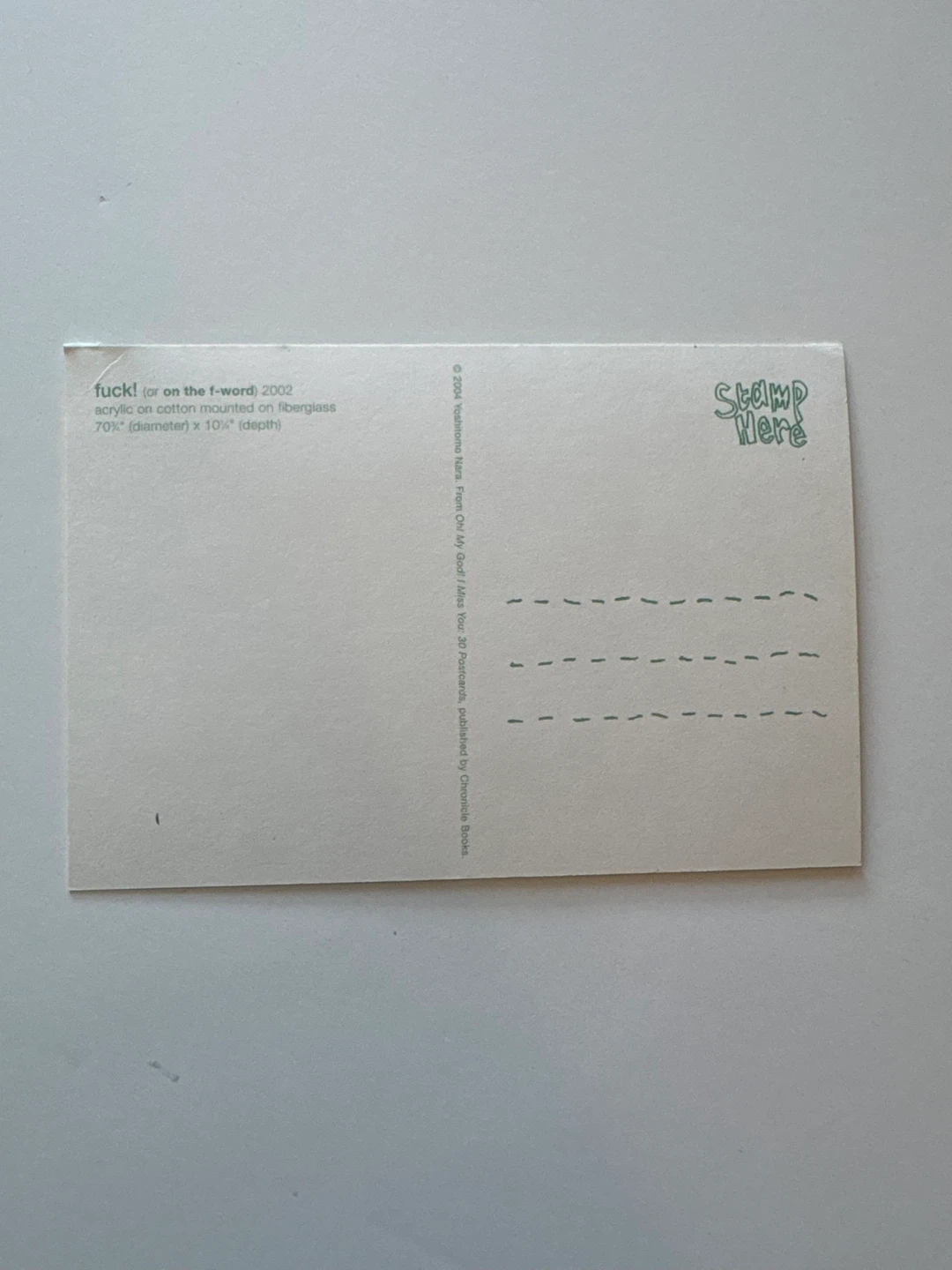 Yoshimoto Nara  Postcard - 4 - photo 2