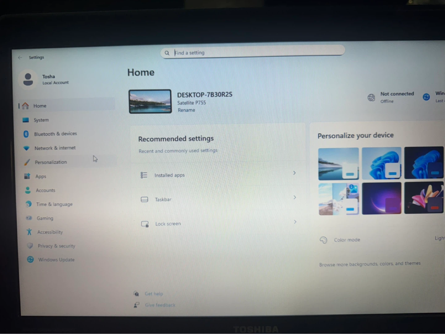 Toshiba Laptop - photo 4