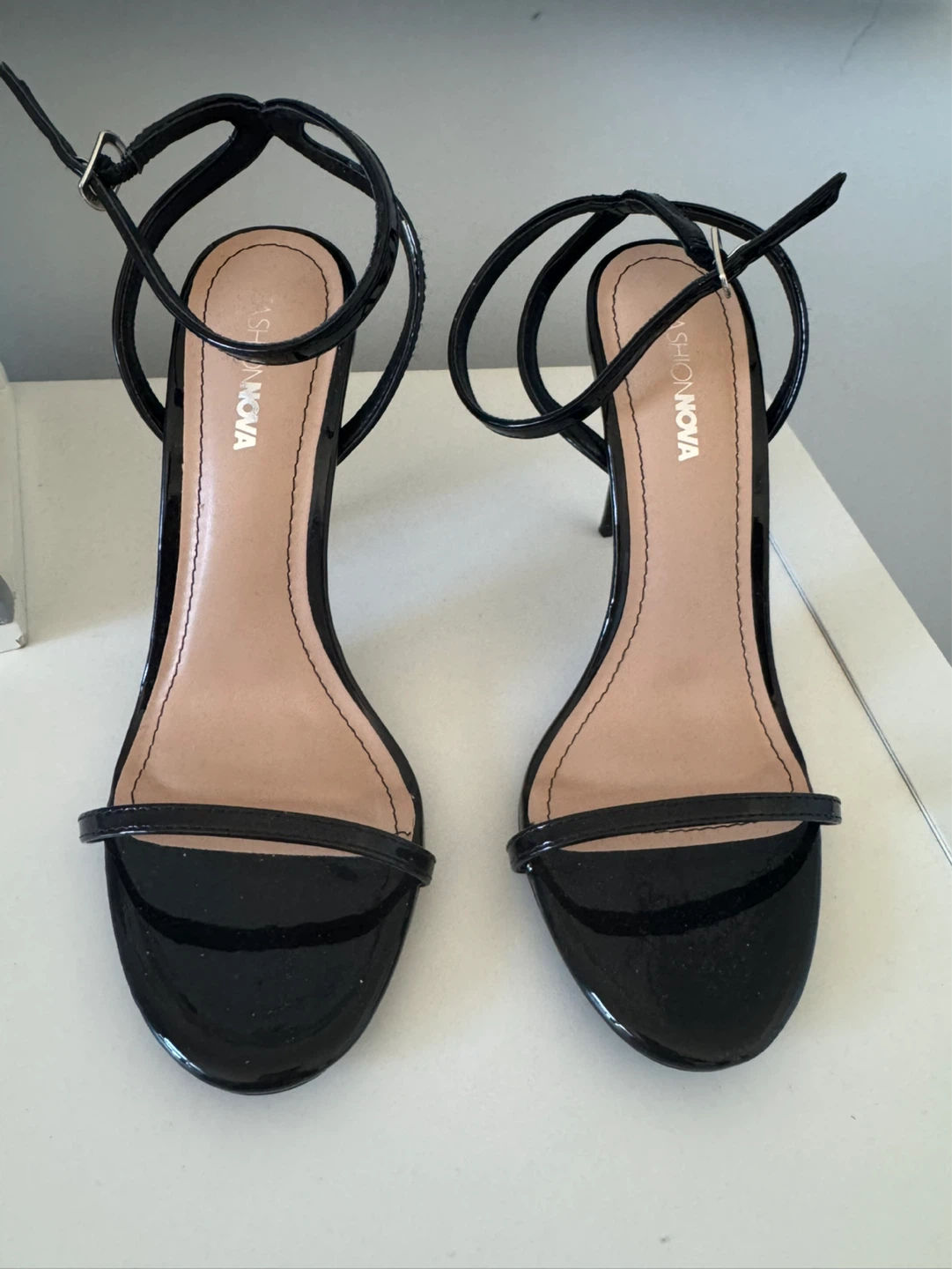 Fashion Nova Black Patent Stiletto Heels