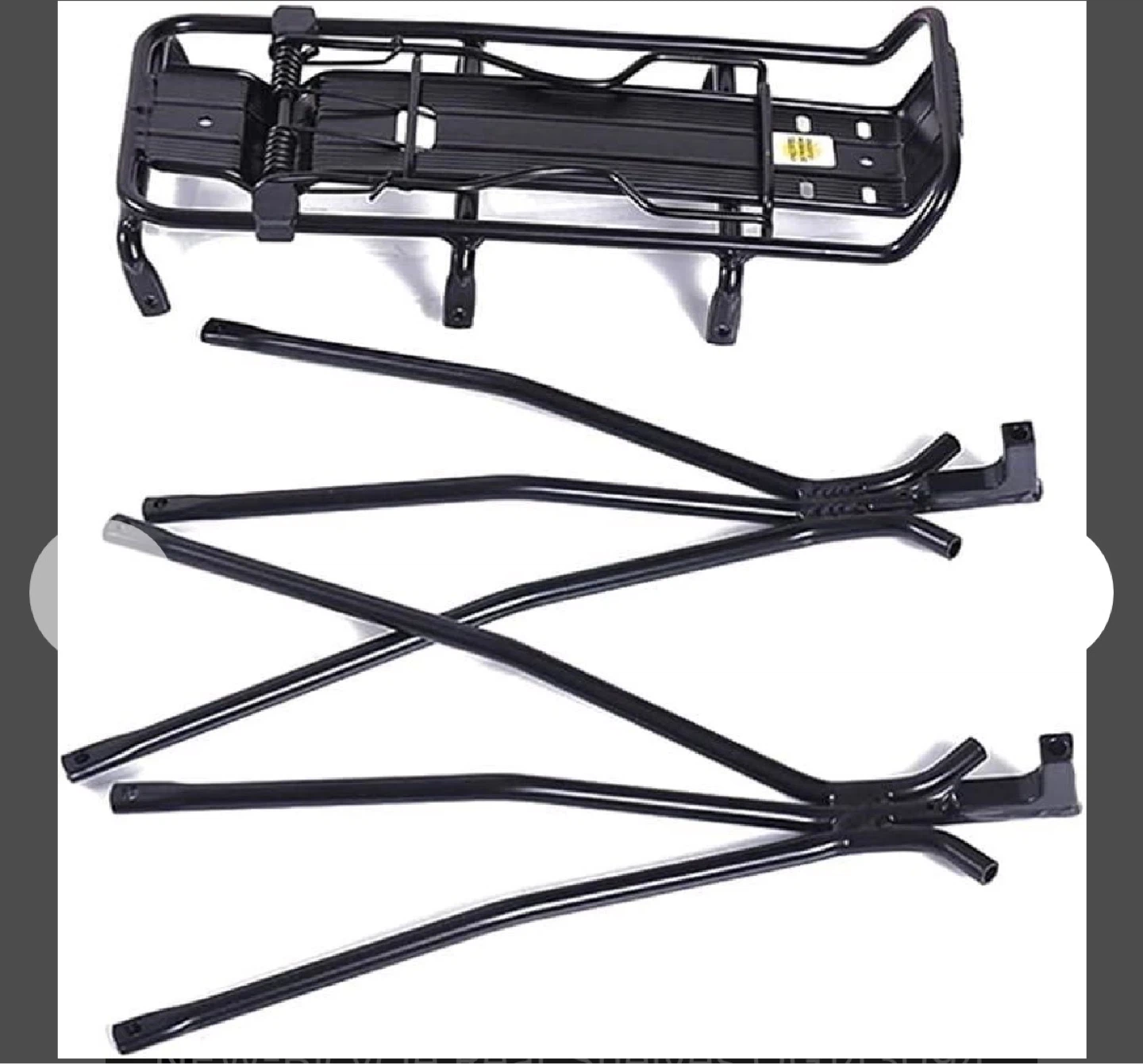 Black Bicycle Rear Luggage Rack