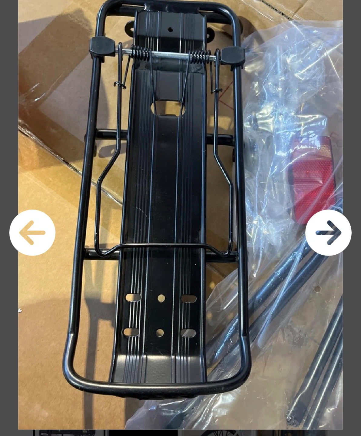 Black Bicycle Rear Luggage Rack - photo 4