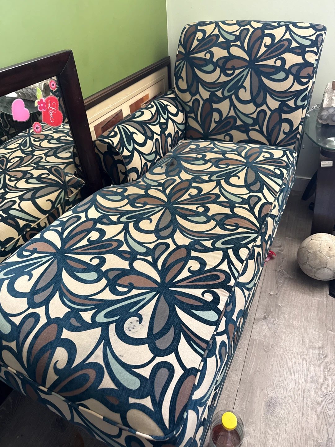 Floral Print Chaise Lounge Chair