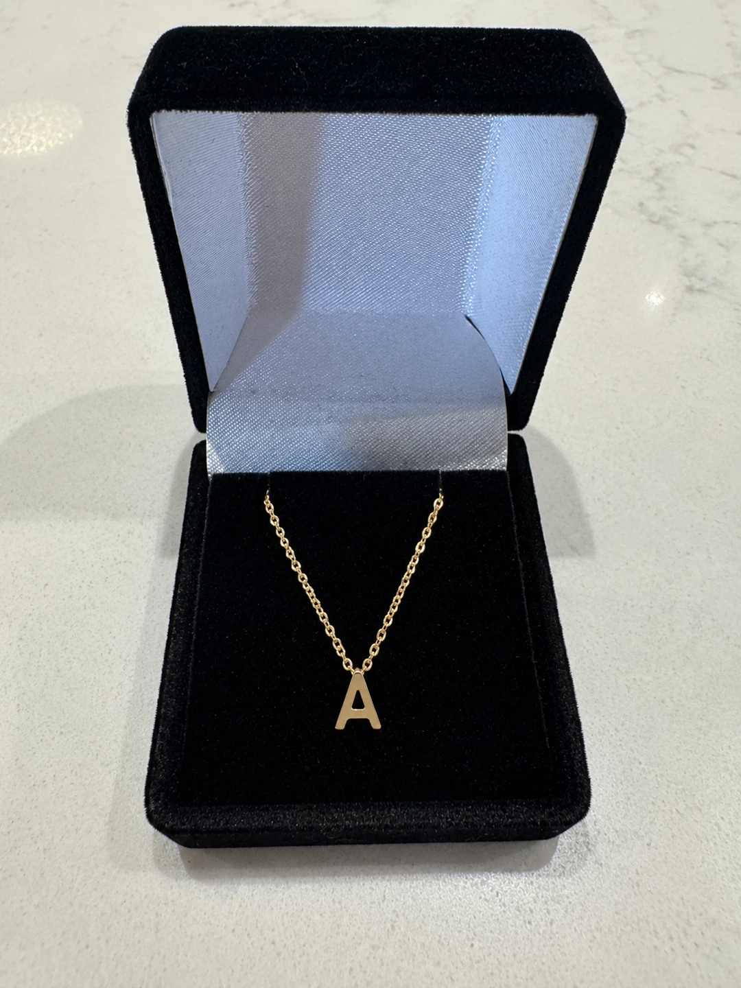 Gold-tone Letter Pendant Necklace