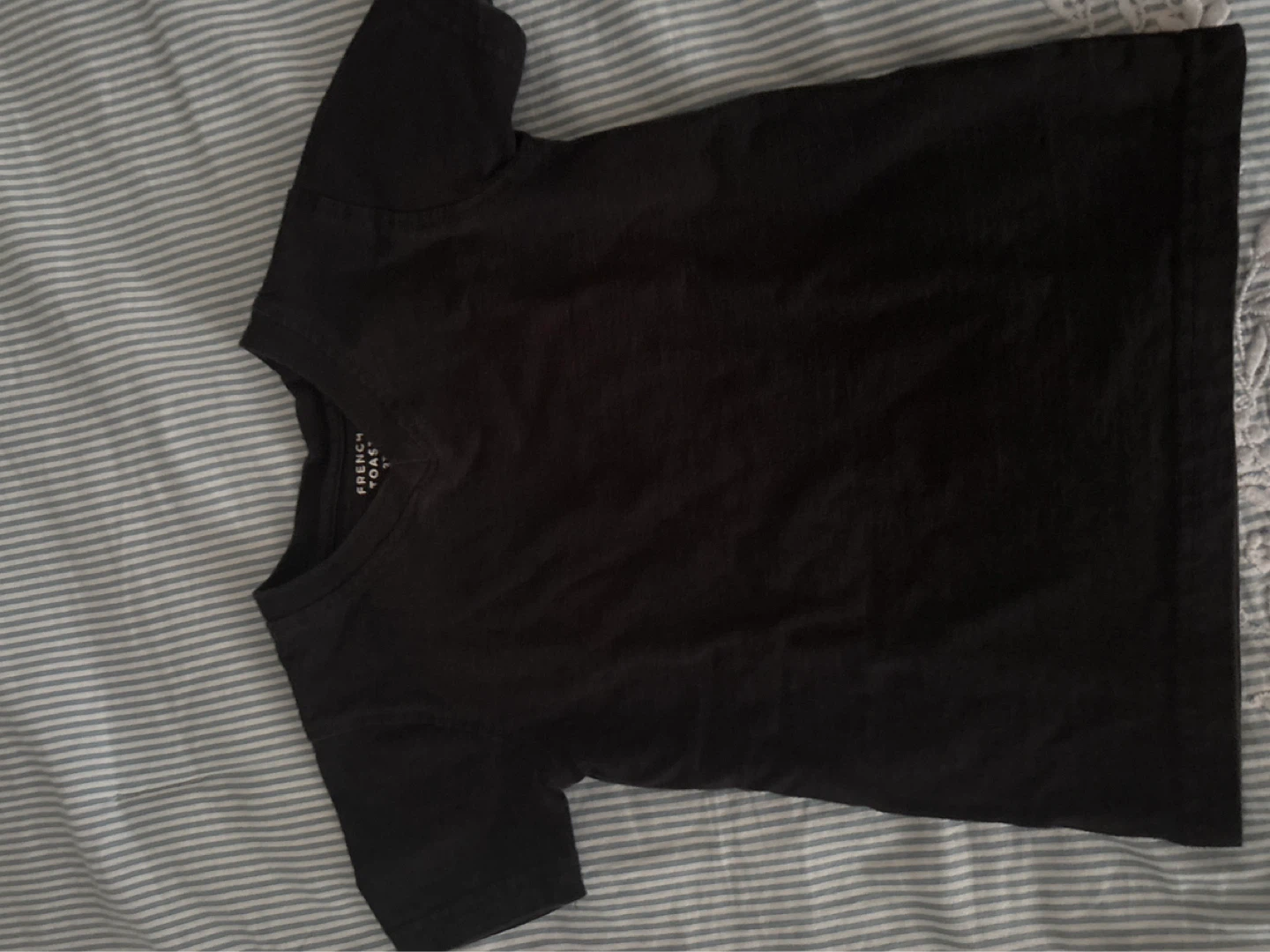 French Toast Black Cotton T-Shirt⚽️