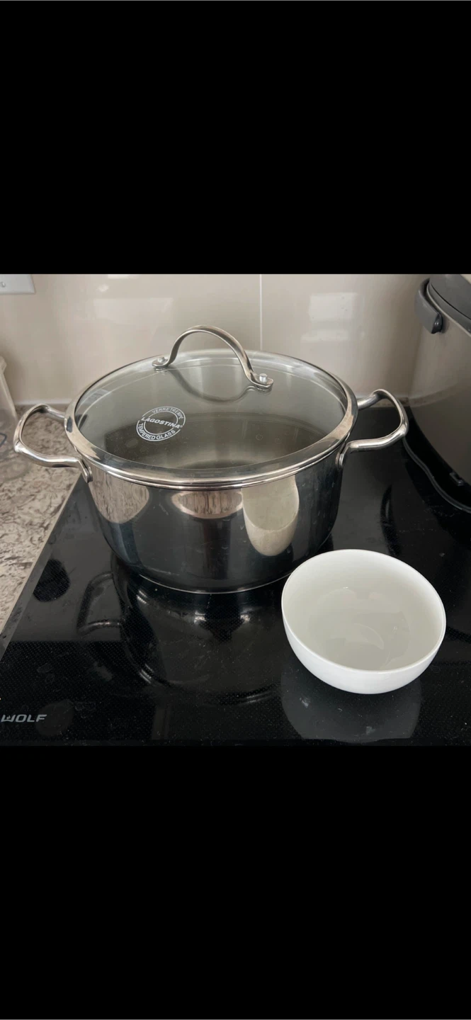 Lagostina stainless steel pot with lid