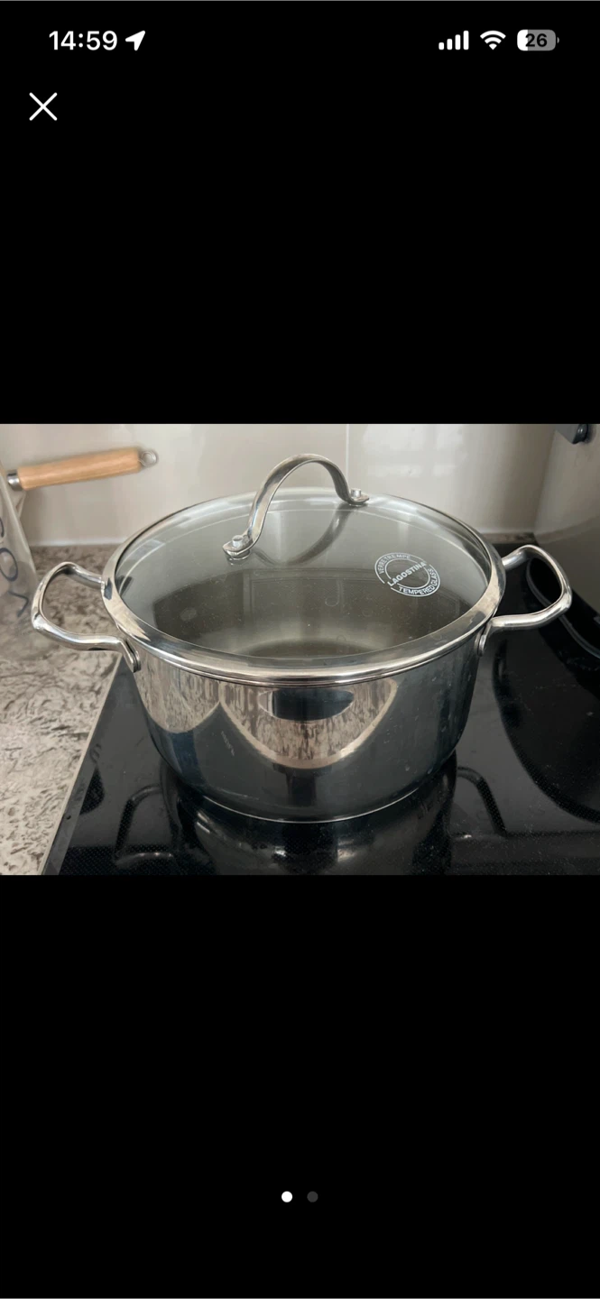 Lagostina stainless steel pot with lid - photo 2